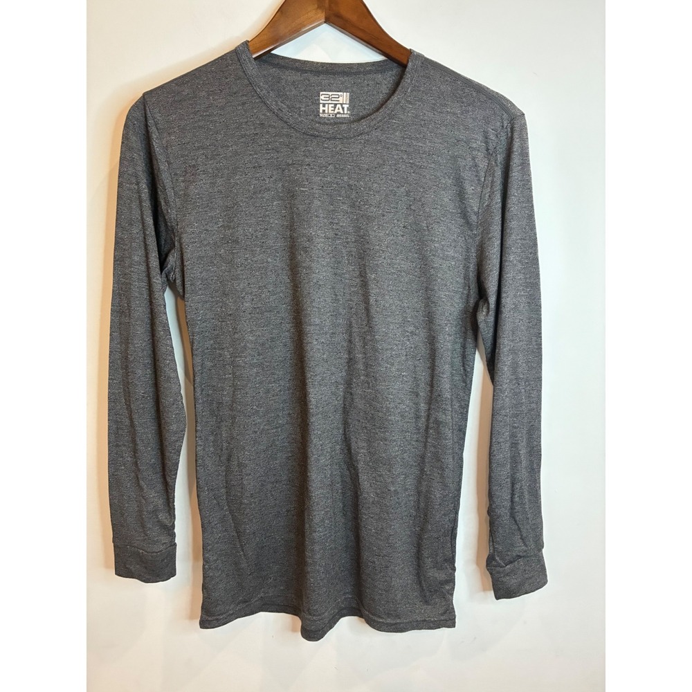 32 Degrees Heat Mens Long Sleeve Crew Neck Base Layer Shirt Heather Gray Small